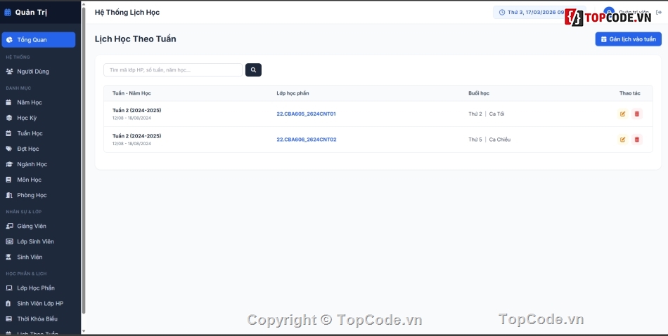 quản lí sinh viên,lịch,lập lịch